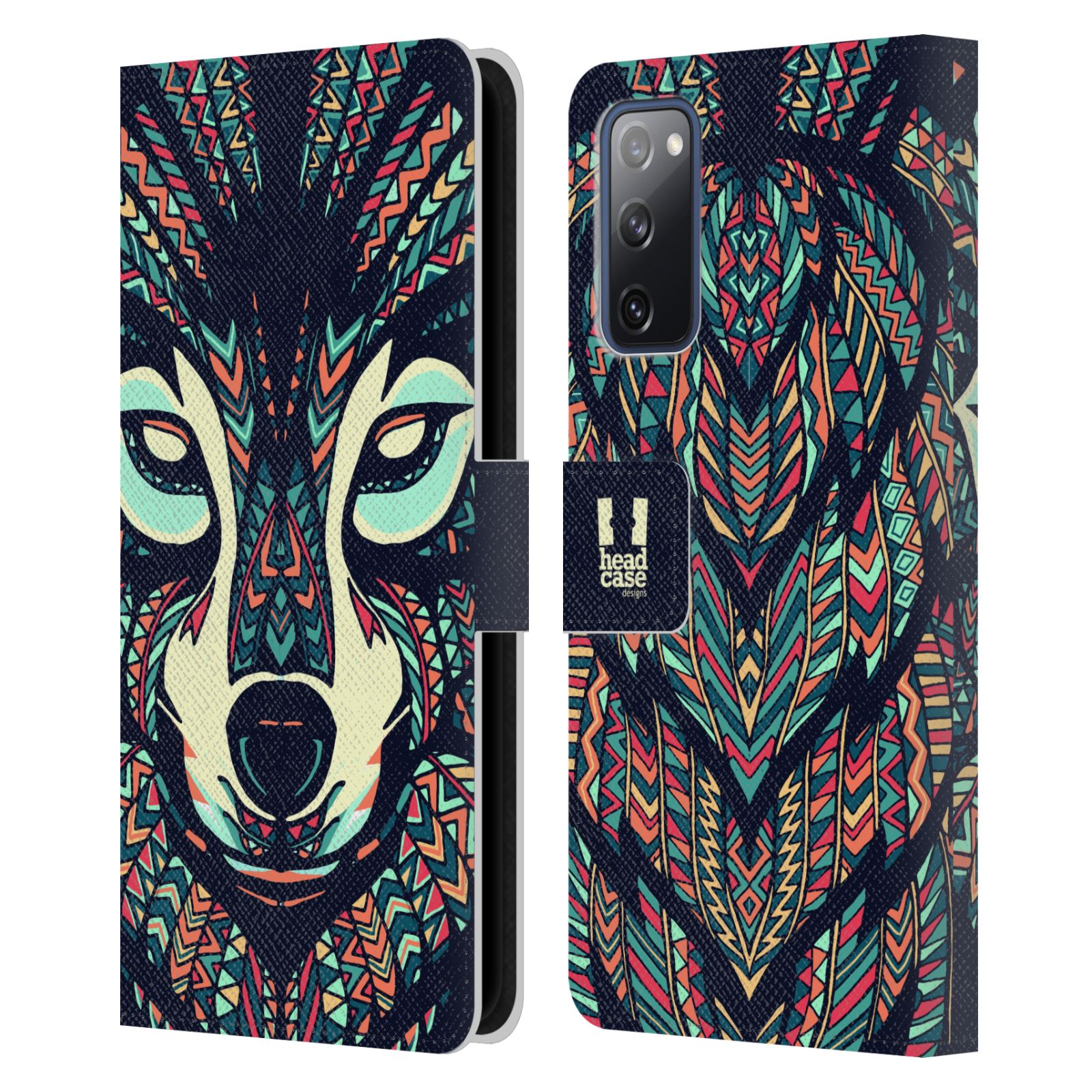 Pouzdro pro mobil Samsung Galaxy S20 FE / S20 FE 5G  - Aztécký motiv vlk