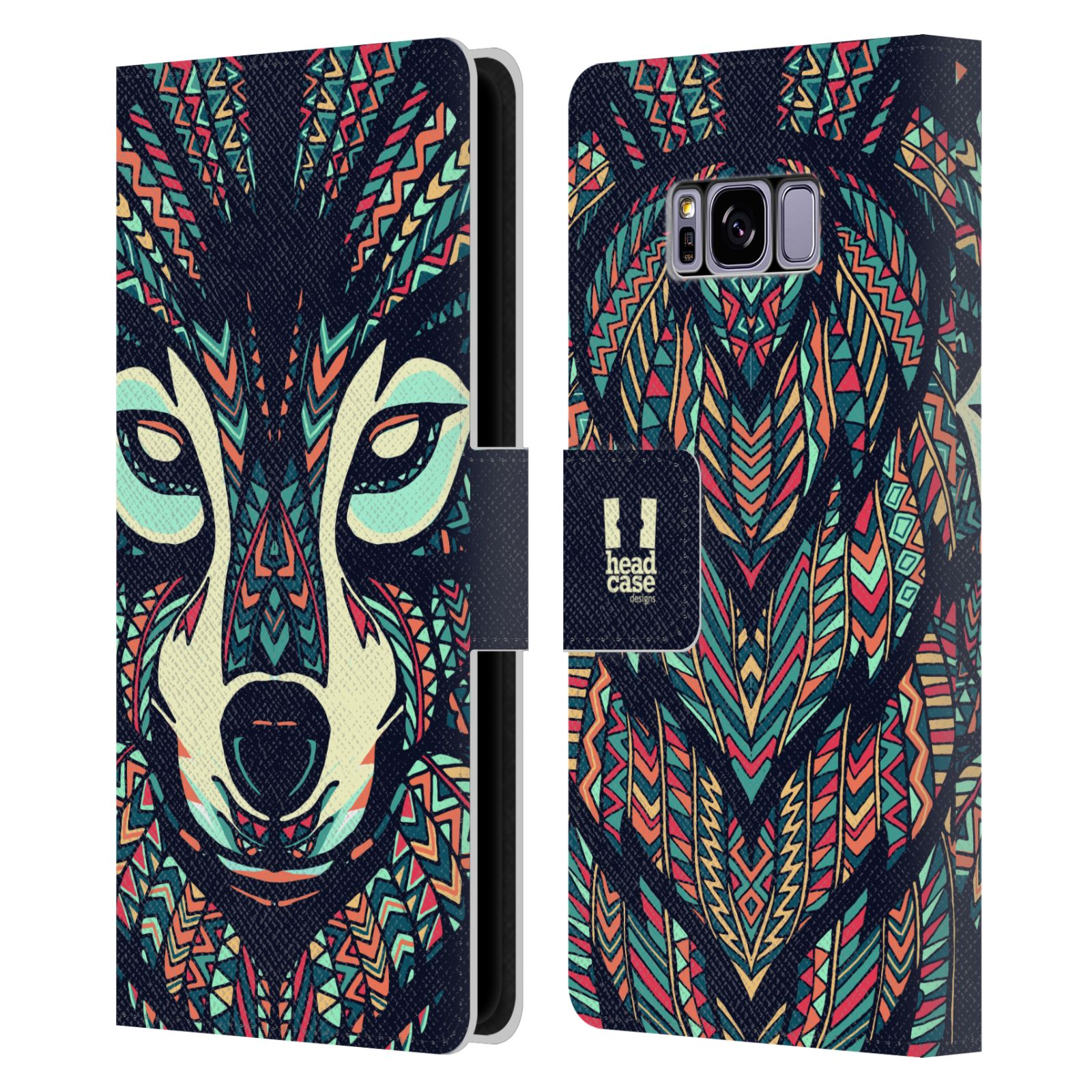 Pouzdro pro mobil Samsung Galaxy S8 - Aztécký motiv vlk