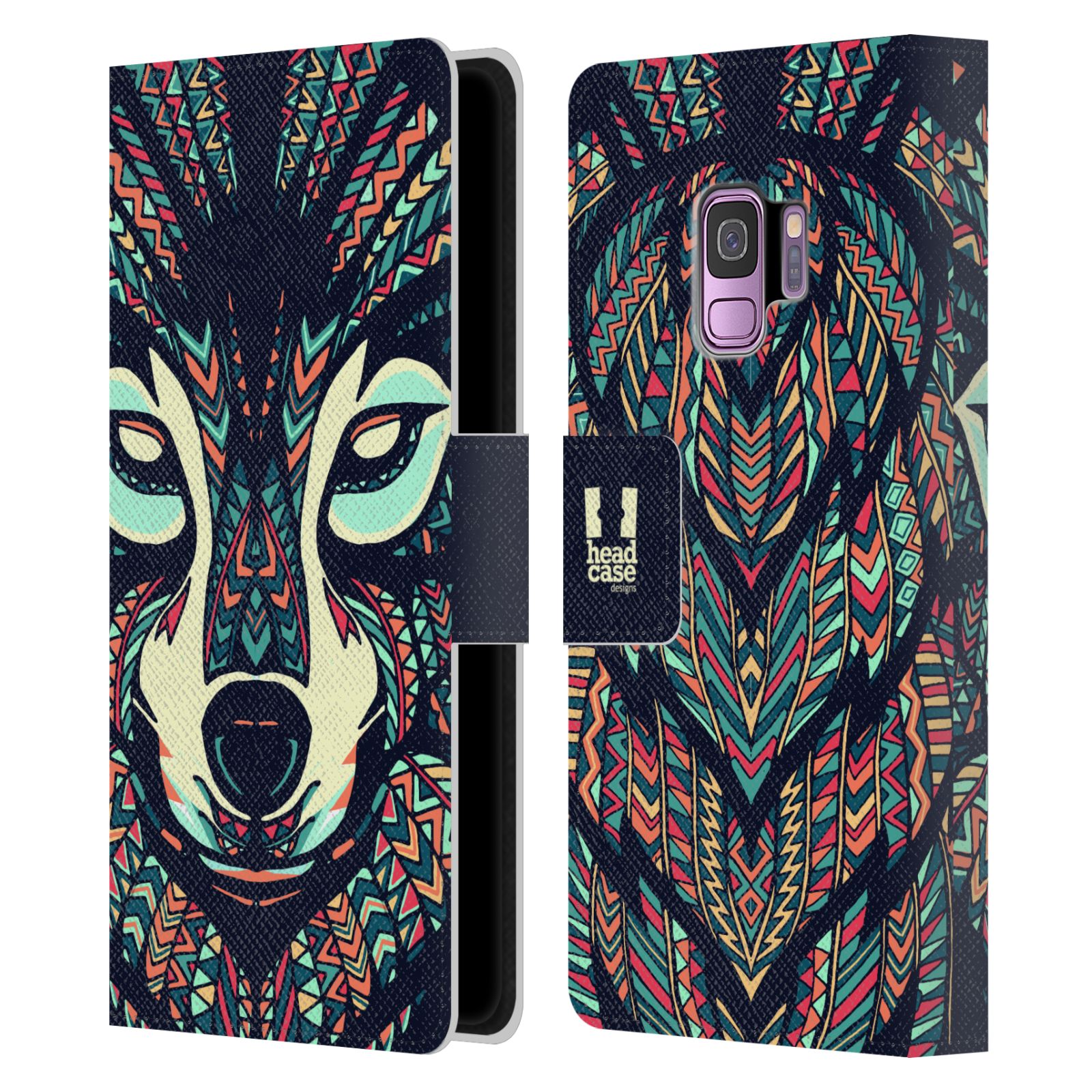 Pouzdro pro mobil Samsung Galaxy S9 - Aztécký motiv vlk