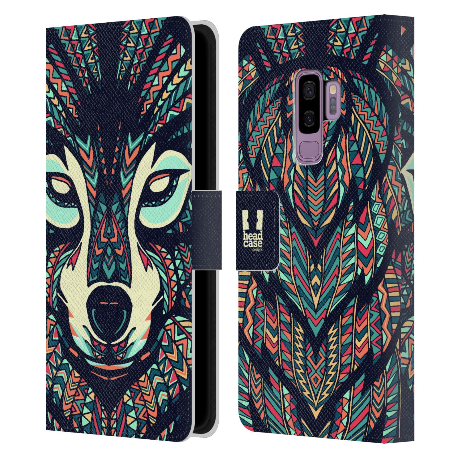 Pouzdro pro mobil Samsung Galaxy S9+ / S9 PLUS - Aztécký motiv vlk