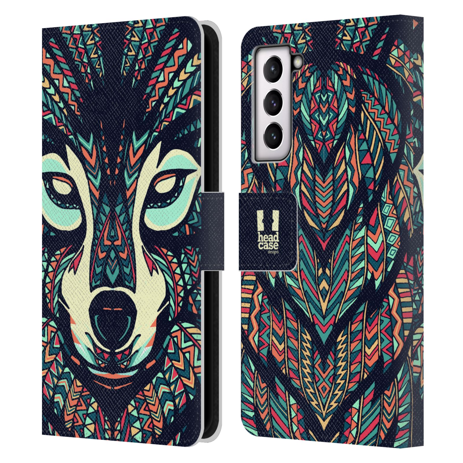 HEAD CASE Pouzdro pro mobil Samsung Galaxy S21 / S21 5G - Aztécký motiv vlk