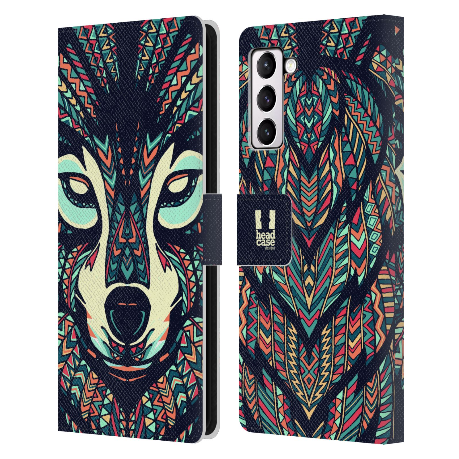 Pouzdro pro mobil Samsung Galaxy S21+ 5G  - Aztécký motiv vlk
