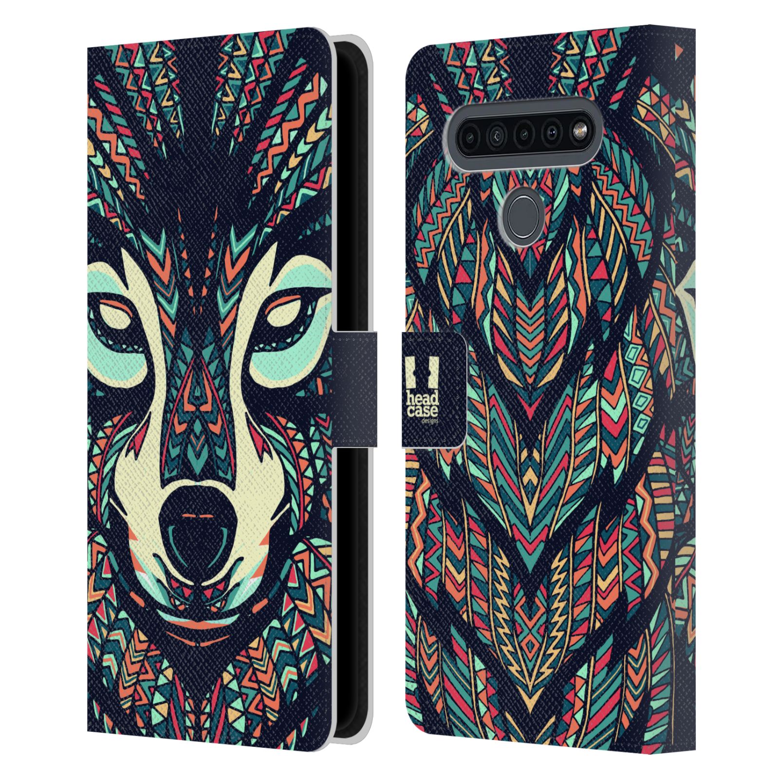 Pouzdro pro mobil LG K41s  - Aztécký motiv vlk