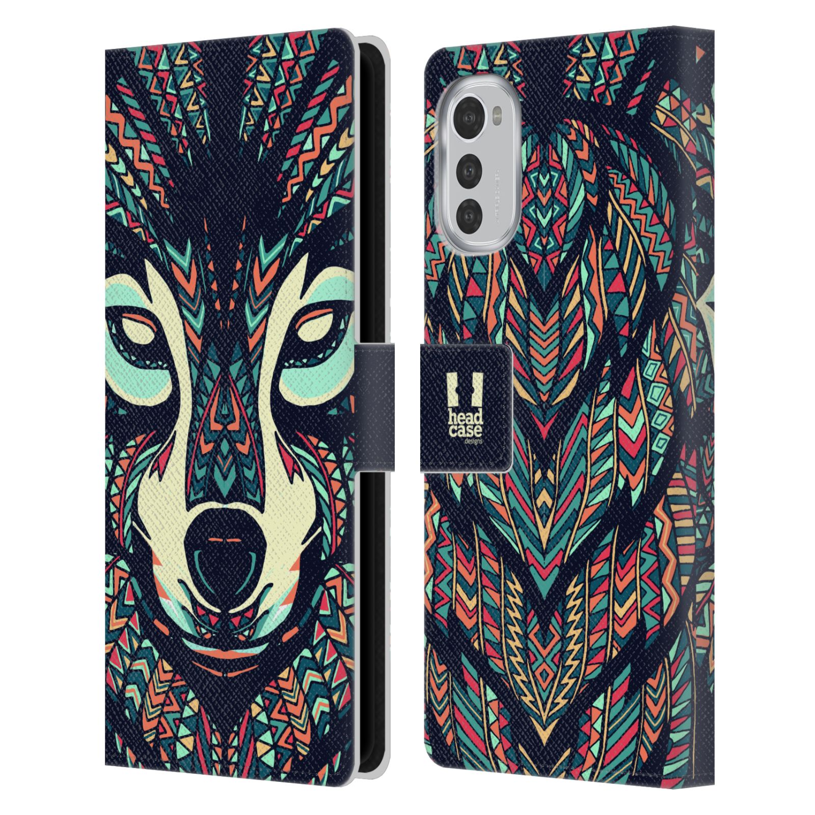 HEAD CASE Pouzdro pro mobil Motorola Moto E32 / E32s - Aztécký motiv vlk