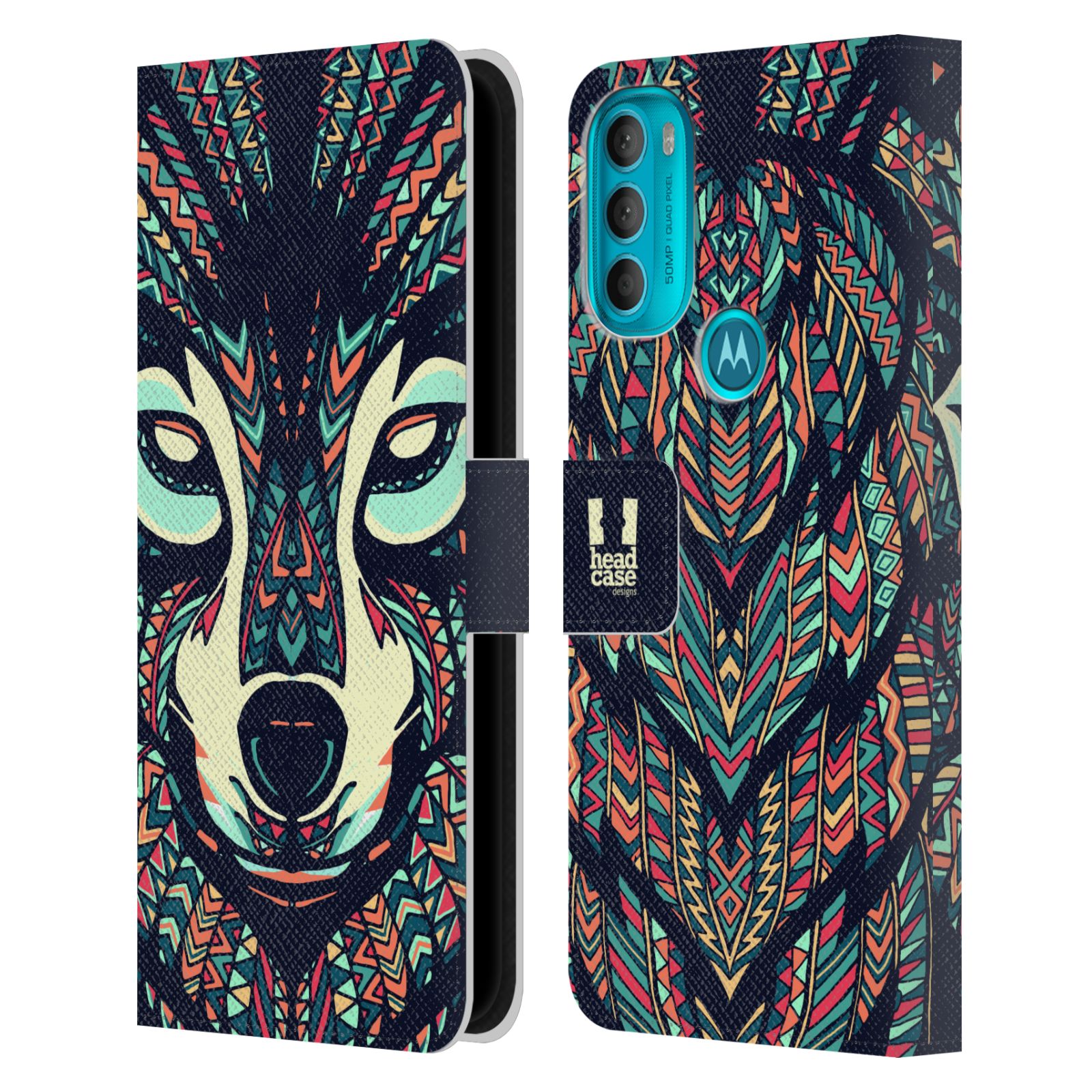 HEAD CASE Pouzdro pro mobil Motorola Moto G71 5G - Aztécký motiv vlk
