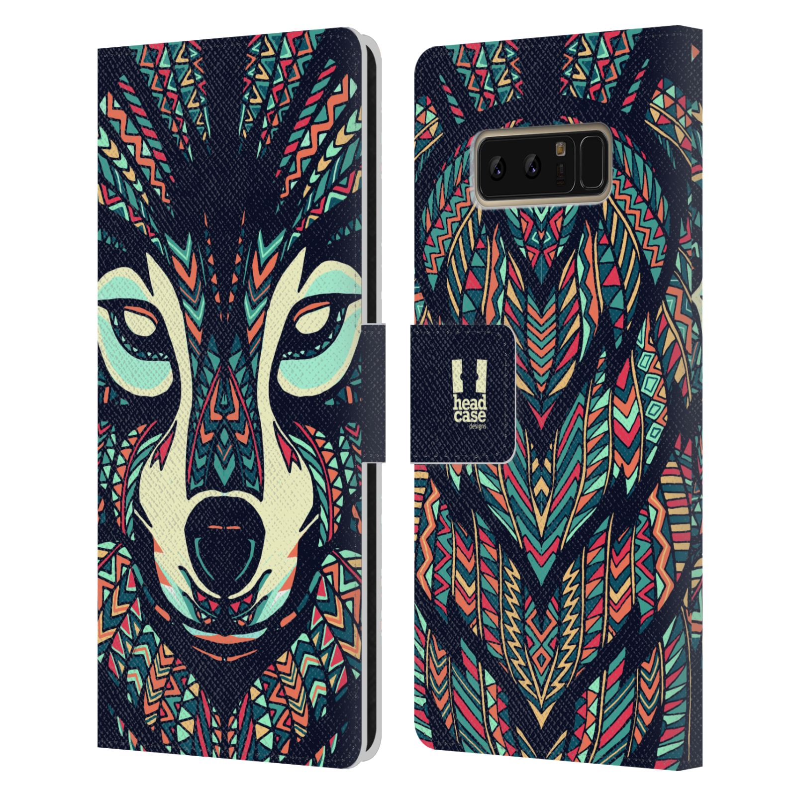 Pouzdro pro mobil Samsung Galaxy Note 8  - Aztécký motiv vlk