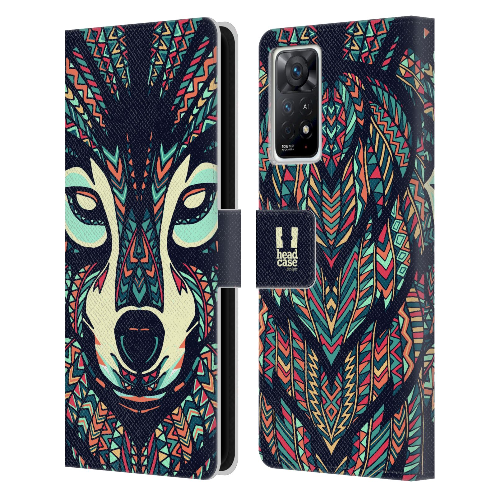 HEAD CASE Pouzdro pro mobil Xiaomi Redmi Note 11 Pro 5G - Aztécký motiv vlk