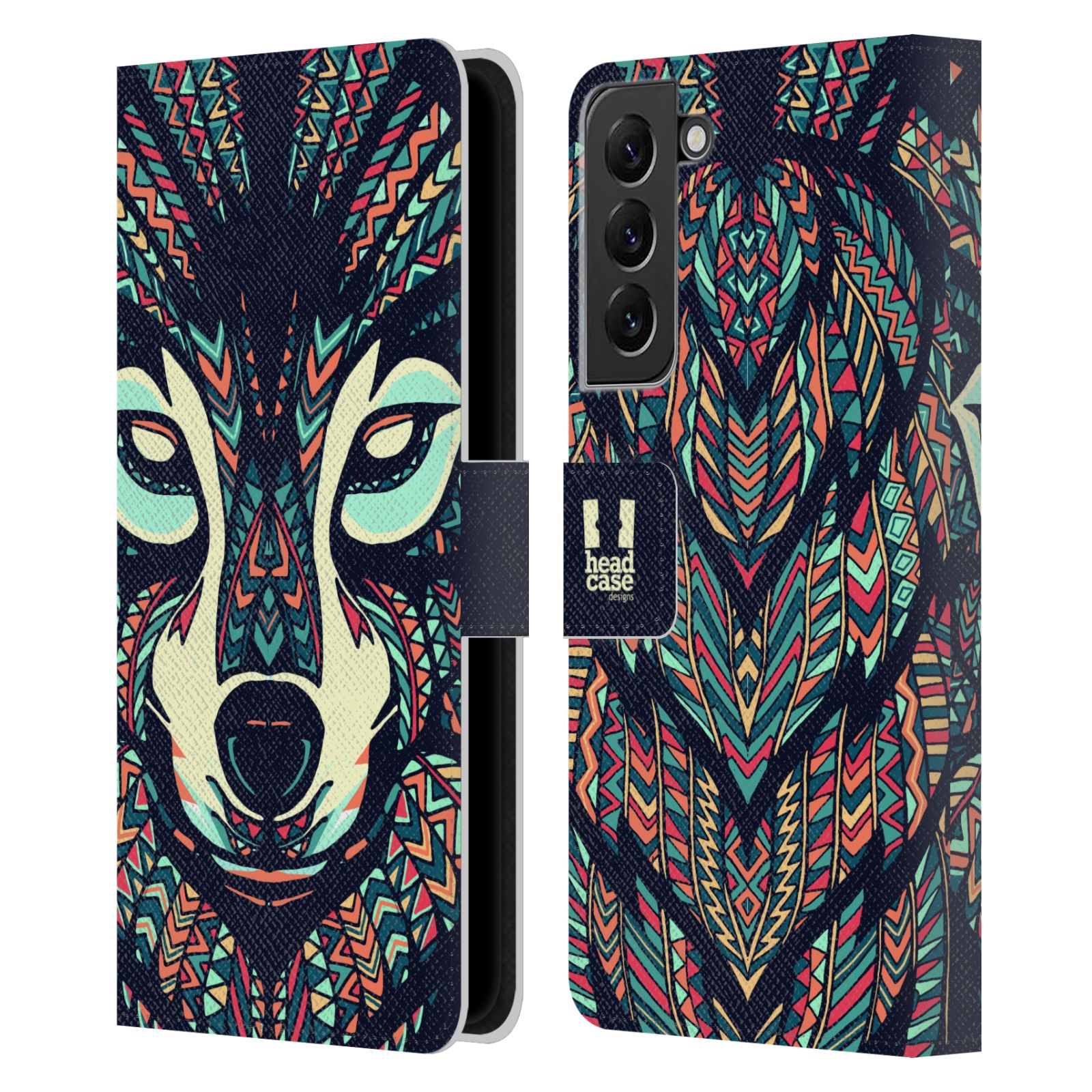 HEAD CASE Pouzdro pro mobil Samsung Galaxy S22+ 5G - Aztécký motiv vlk