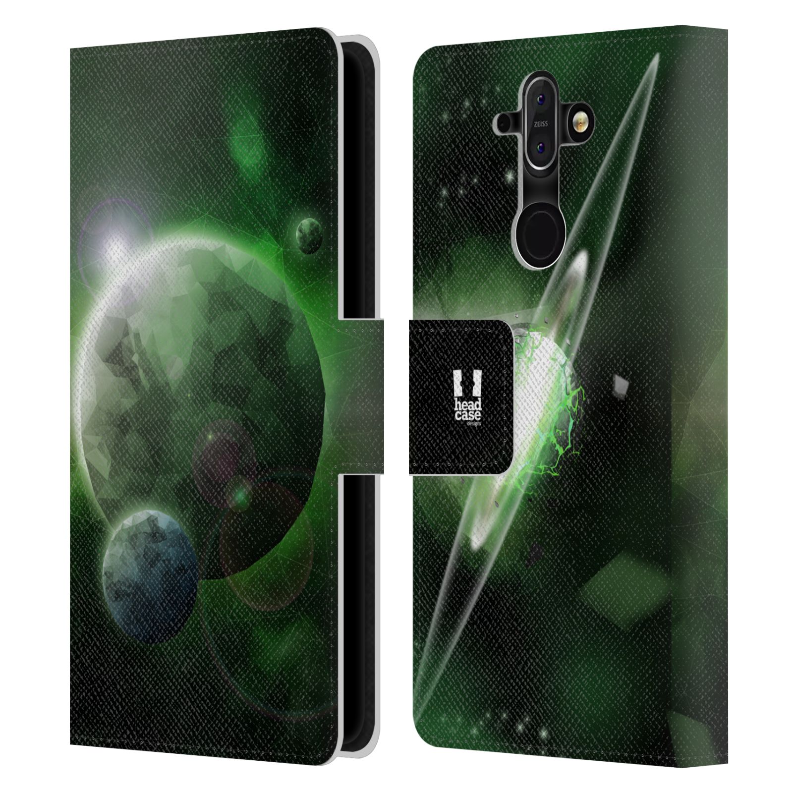 Pouzdro na mobil Nokia 8 Sirocco - Head Case - planeta vesmír zelená