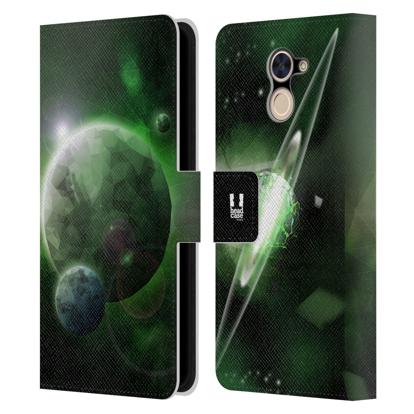 Pouzdro na mobil Huawei Y7 / Y7 Prime - Head Case - planeta vesmír zelená