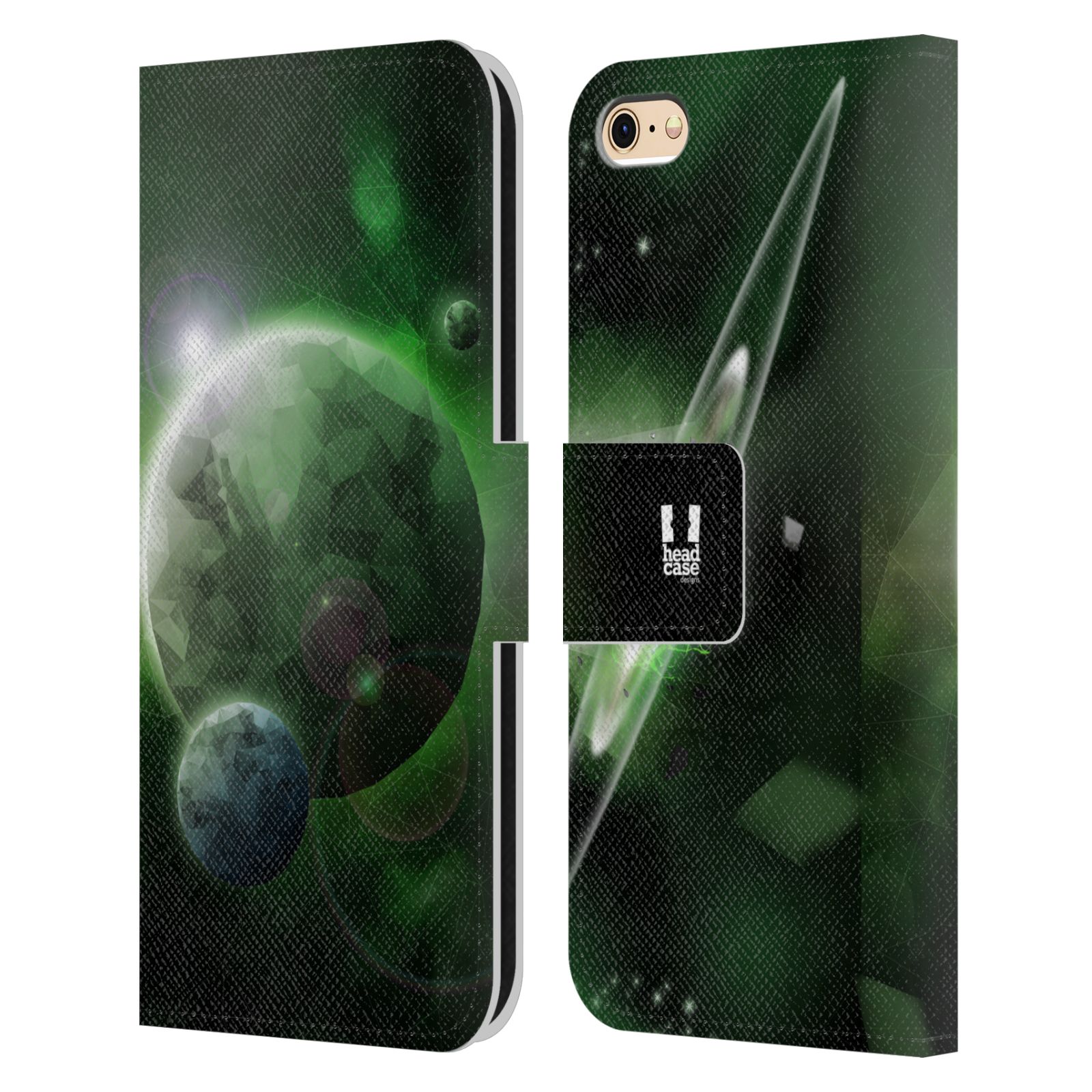 Pouzdro na mobil Apple Iphone 6 / 6S - Head Case - planeta vesmír zelená