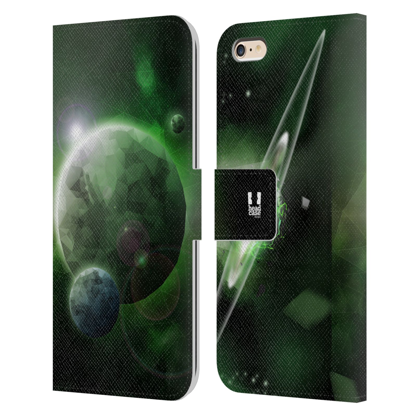 Pouzdro na mobil Apple Iphone 6 PLUS / 6S PLUS - Head Case - planeta vesmír zelená