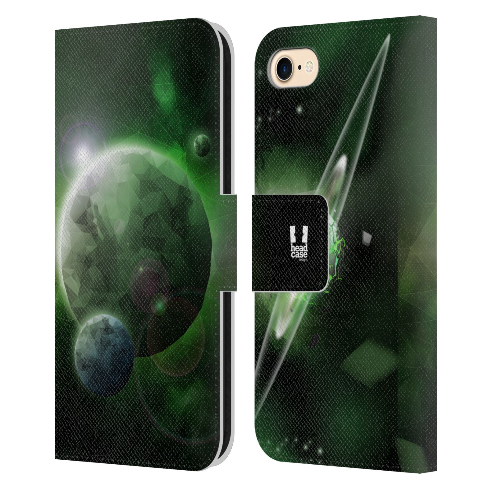 Pouzdro na mobil Apple Iphone 7 / 8 - Head Case - planeta vesmír zelená