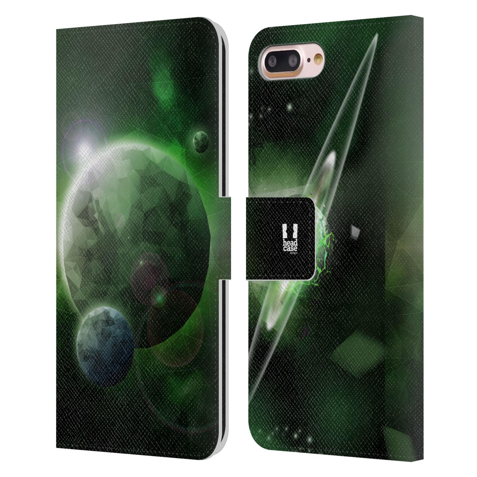 Pouzdro na mobil Apple Iphone 7 Plus / 8 Plus - Head Case - planeta vesmír zelená