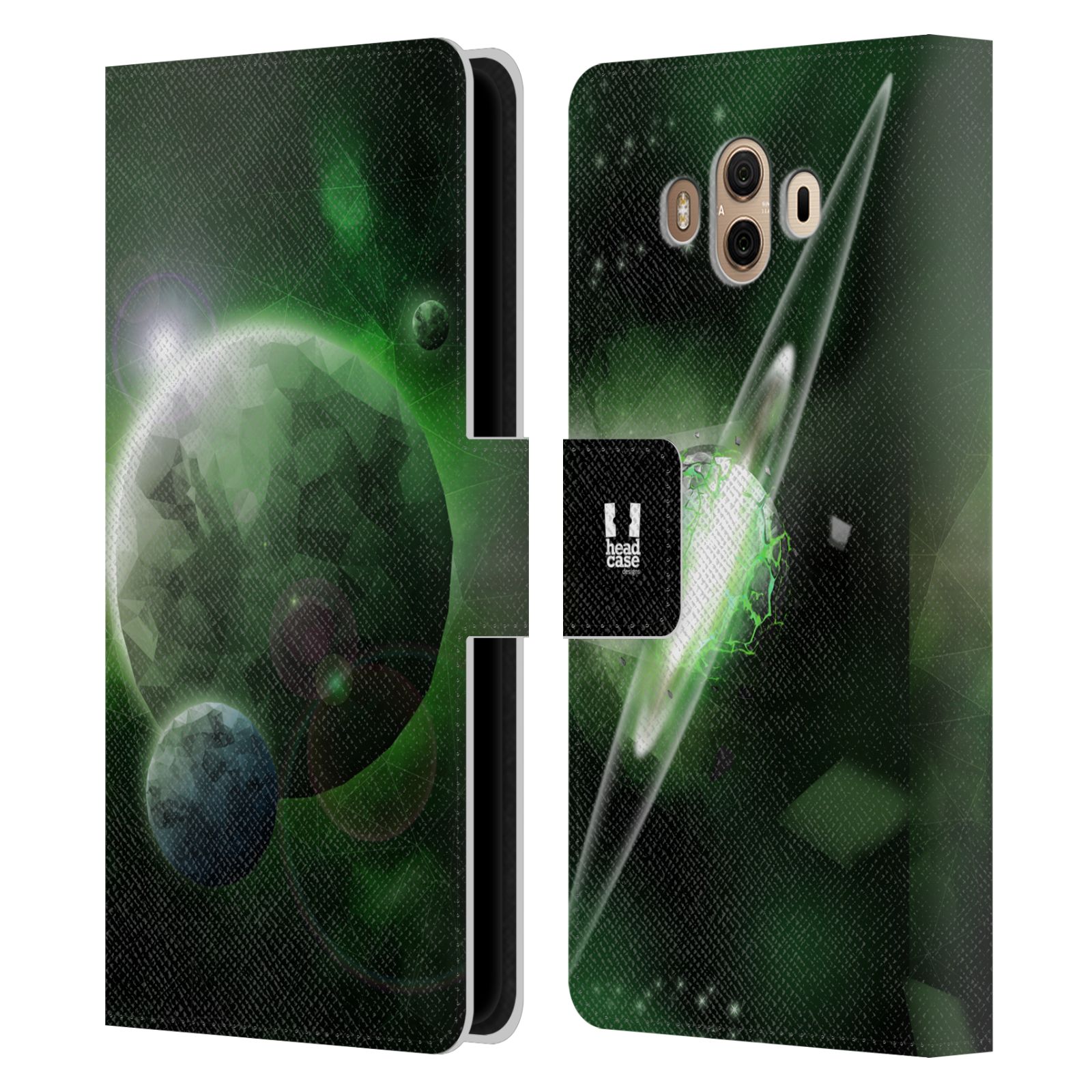 Pouzdro na mobil Huawei Mate 10 - Head Case - planeta vesmír zelená