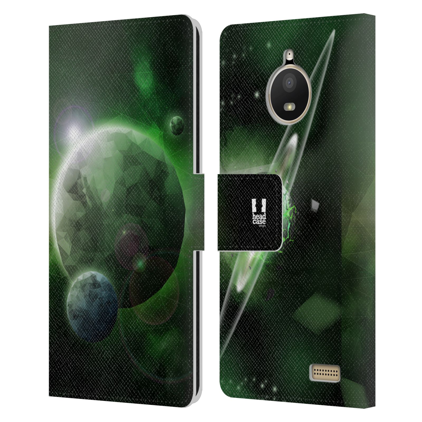 Pouzdro na mobil Lenovo Moto E4 - Head Case - planeta vesmír zelená