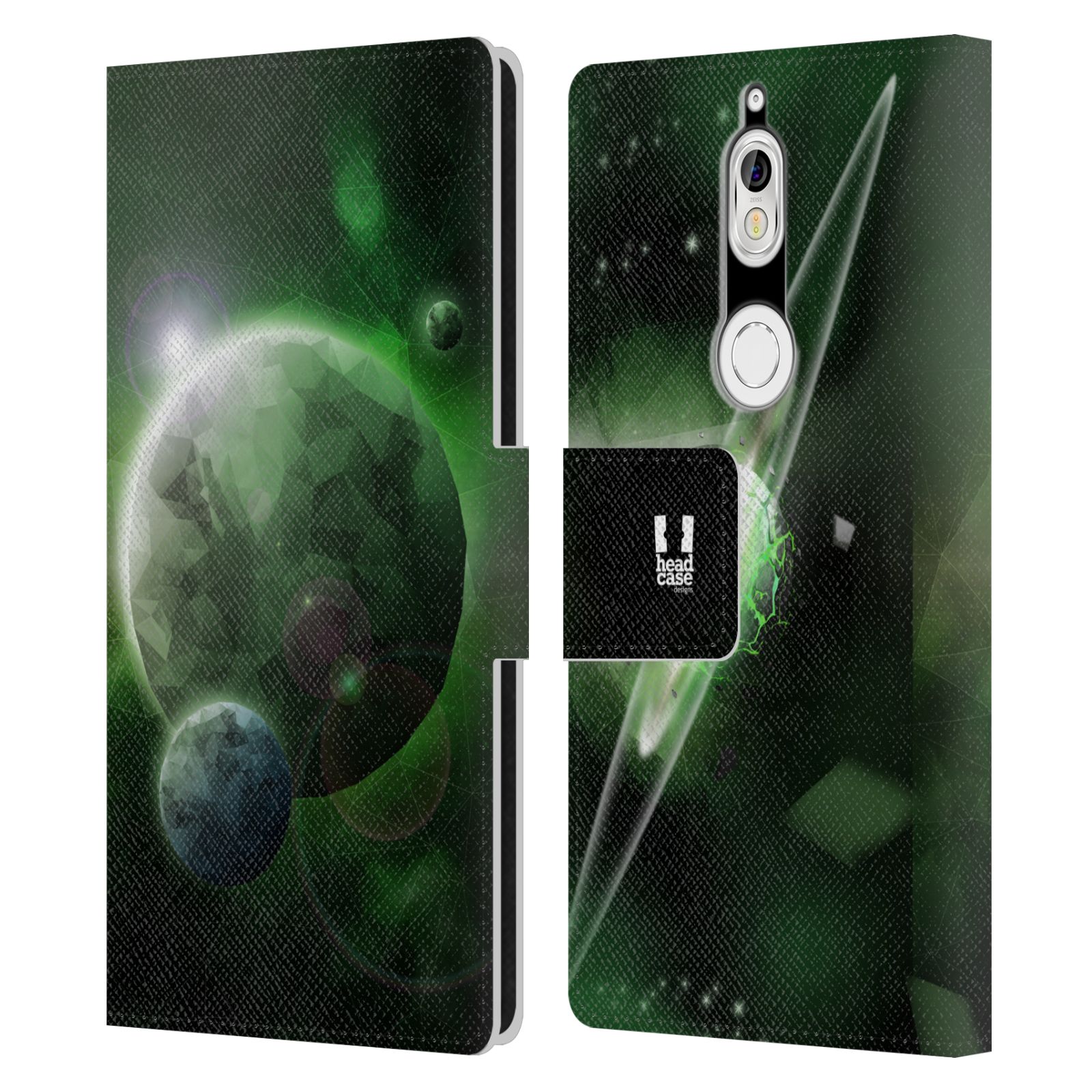Pouzdro na mobil Nokia 7 - Head Case - planeta vesmír zelená