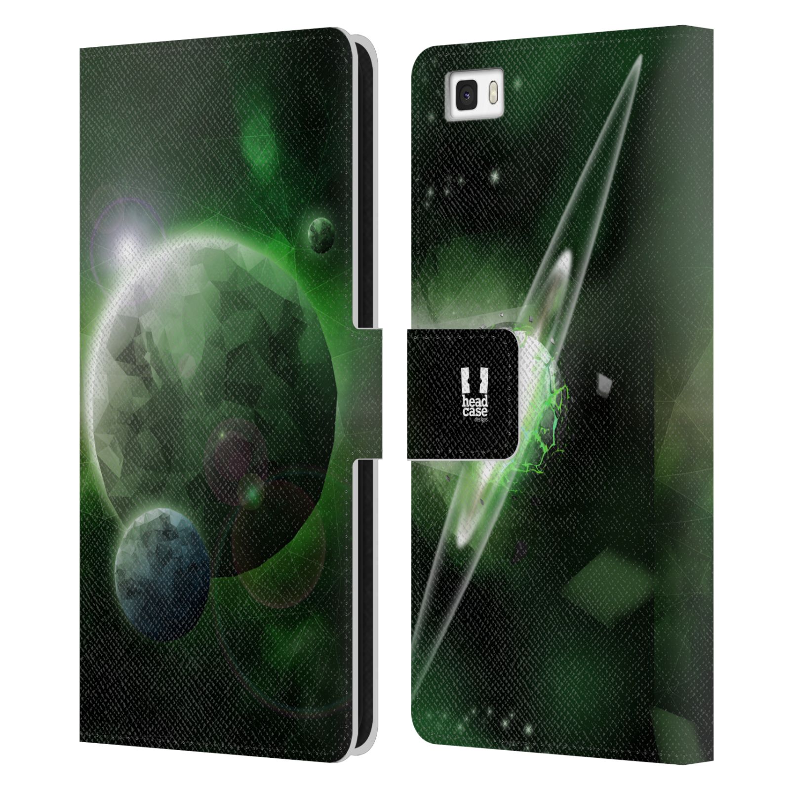 Pouzdro na mobil Huawei P8 Lite - Head Case - planeta vesmír zelená