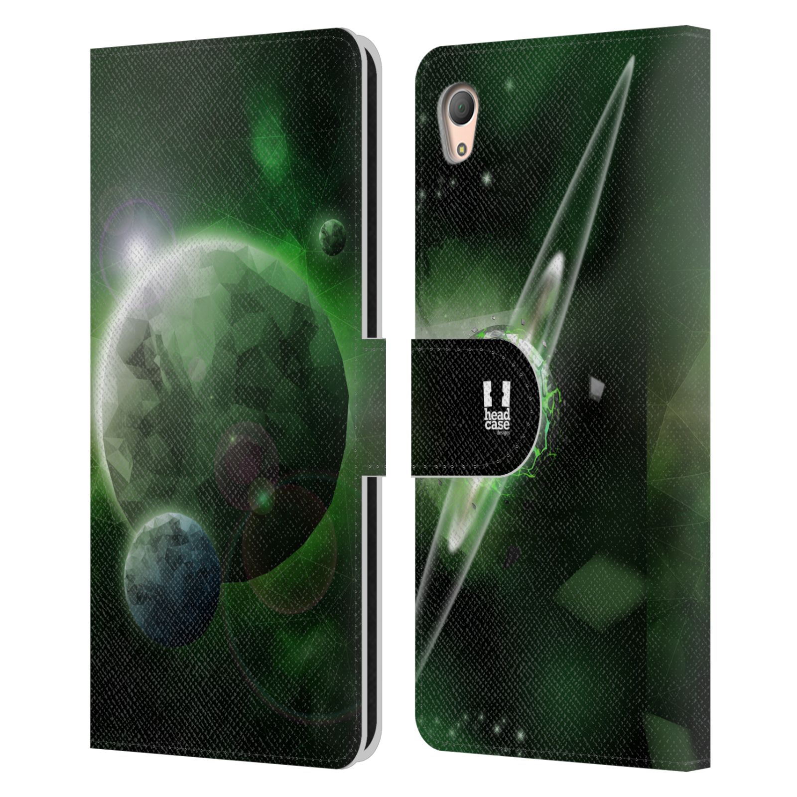 Pouzdro na mobil Sony Xperia Z3 PLUS - Head Case - planeta vesmír zelená