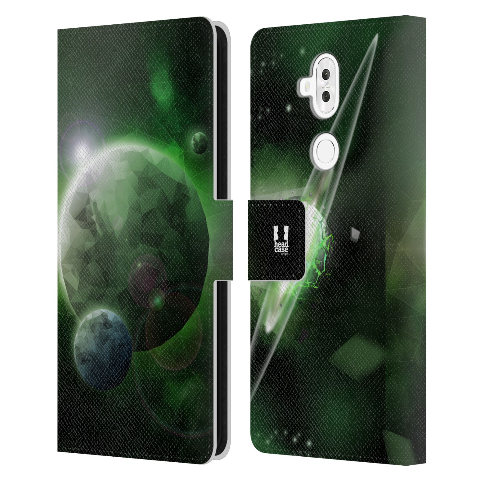 Pouzdro na mobil Asus Zenfone 5 ZC600KL - Head Case - planeta vesmír zelená