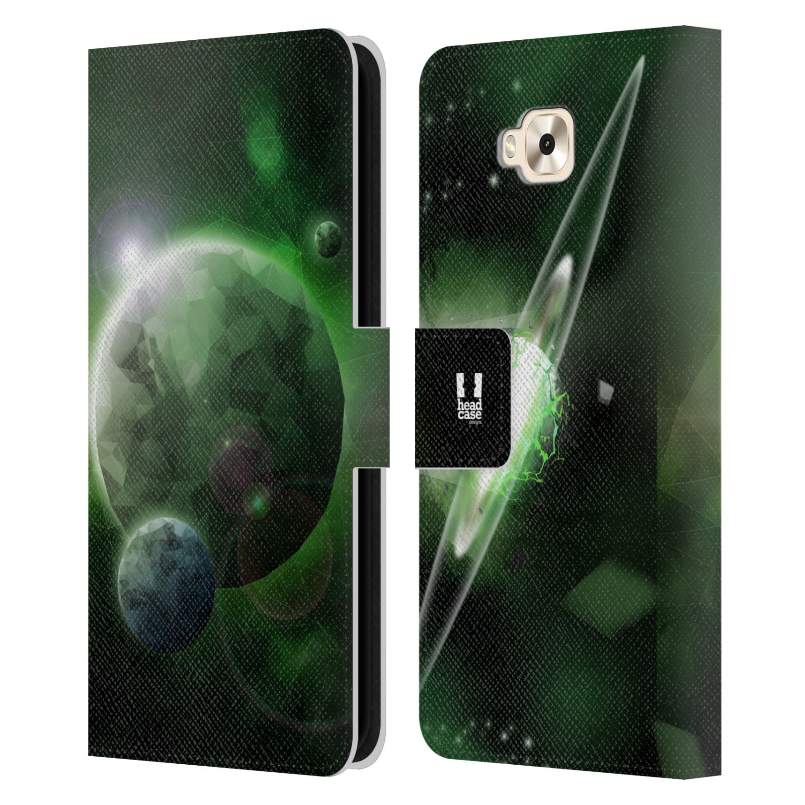 Pouzdro na mobil Asus Zenfone 4 Selfie ZD553KL - Head Case - planeta vesmír zelená
