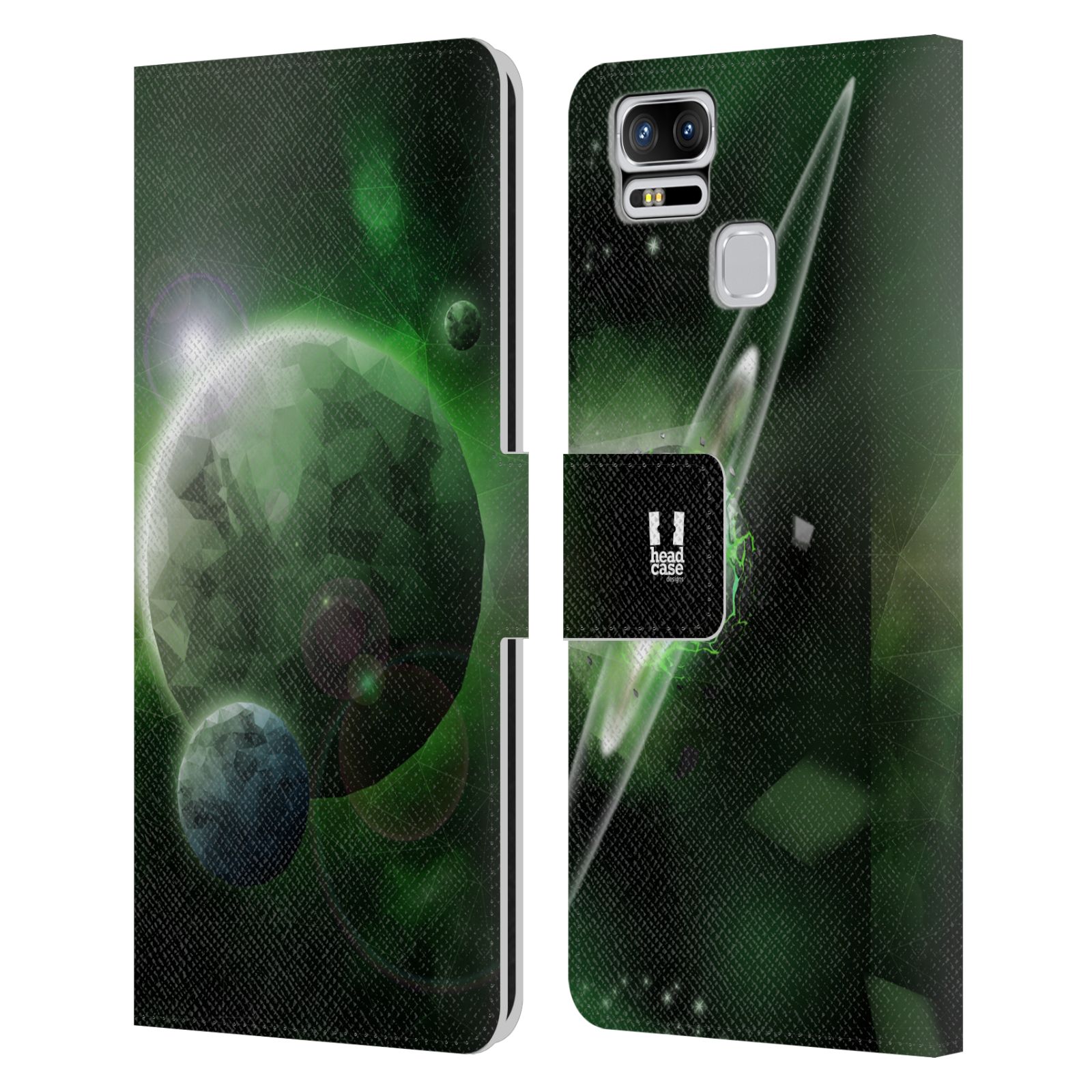 Pouzdro na mobil Asus Zenfone 3 Zoom ZE553KL - Head Case - planeta vesmír zelená
