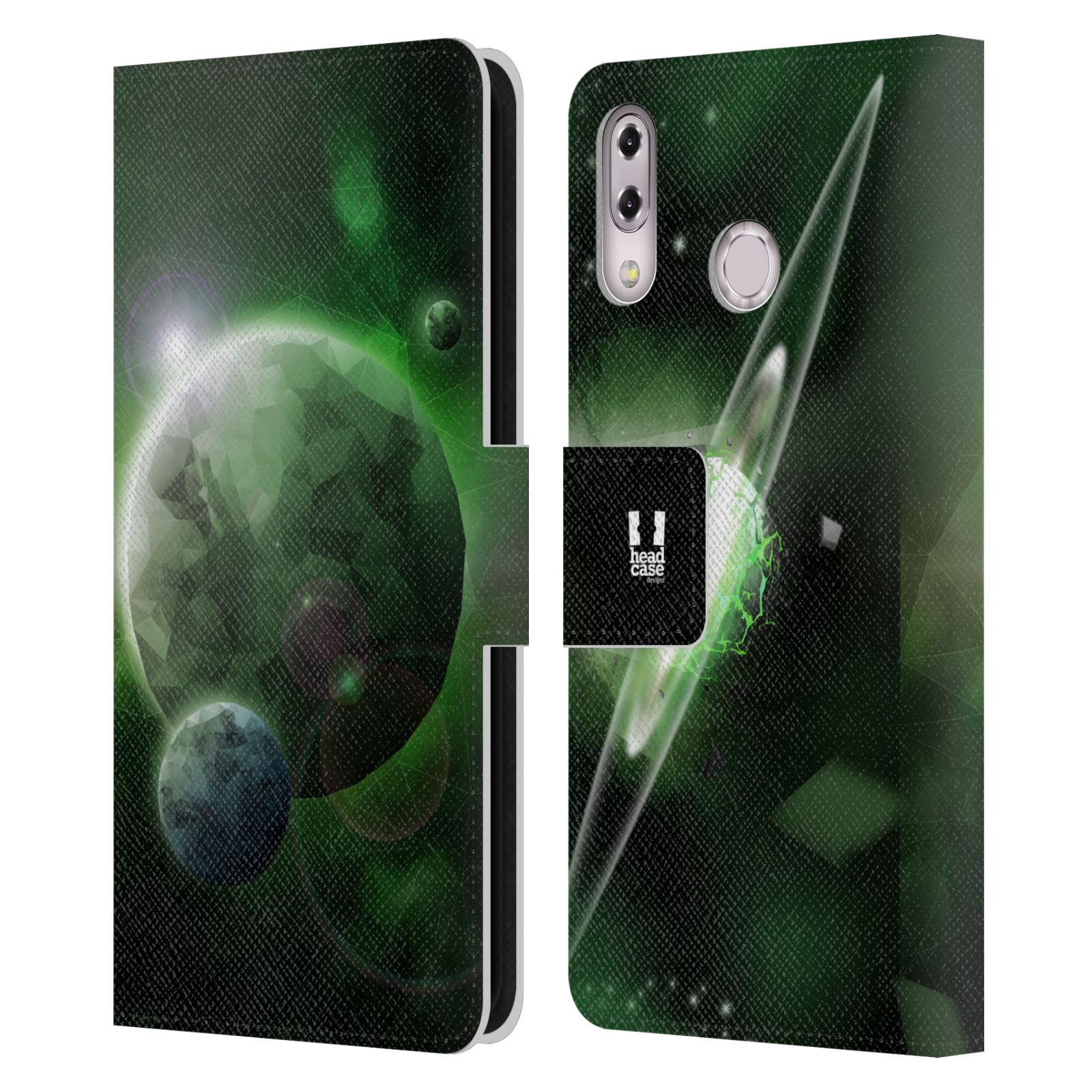 Pouzdro na mobil Asus Zenfone 5z ZS620KL / 5 ZE620KL - Head Case - planeta vesmír zelená