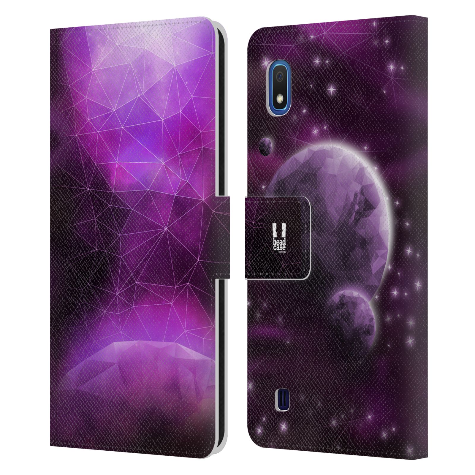 Pouzdro pro mobil Samsung Galaxy A10 - Vesmírné planety fialová