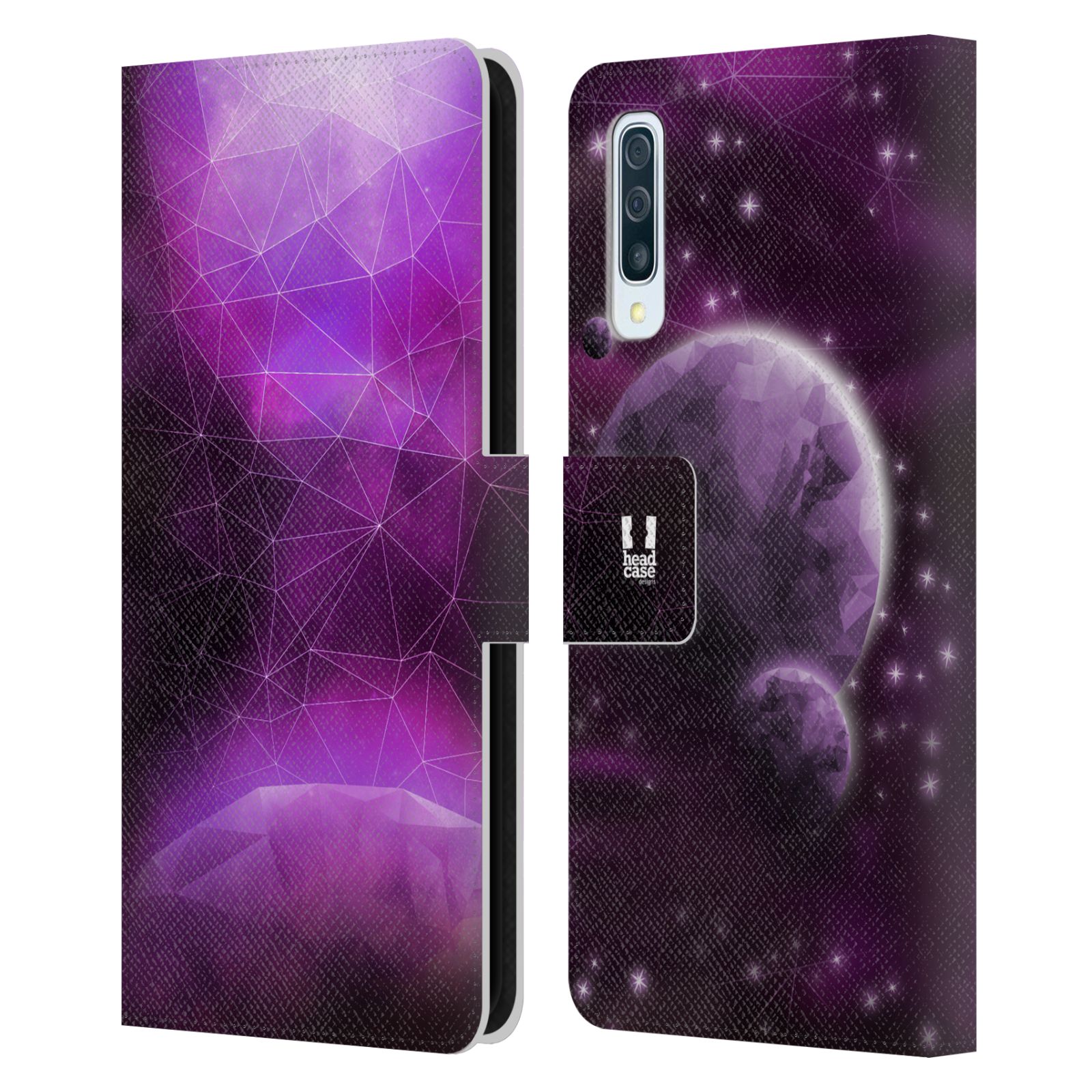 Pouzdro pro mobil Samsung Galaxy A50 / A30s - Vesmírné planety fialová