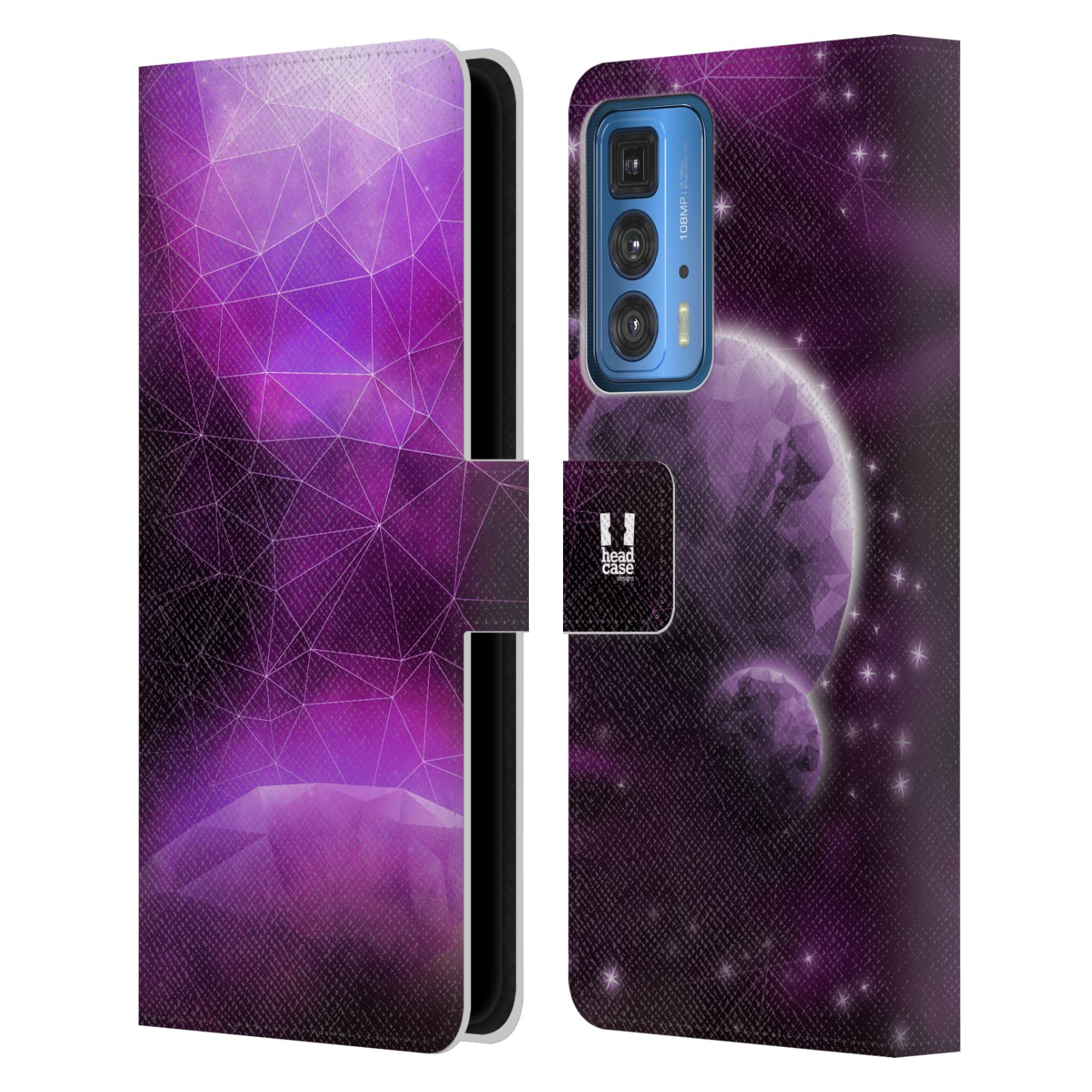 HEAD CASE Pouzdro pro mobil Motorola EDGE 20 PRO - Vesmírné planety fialová
