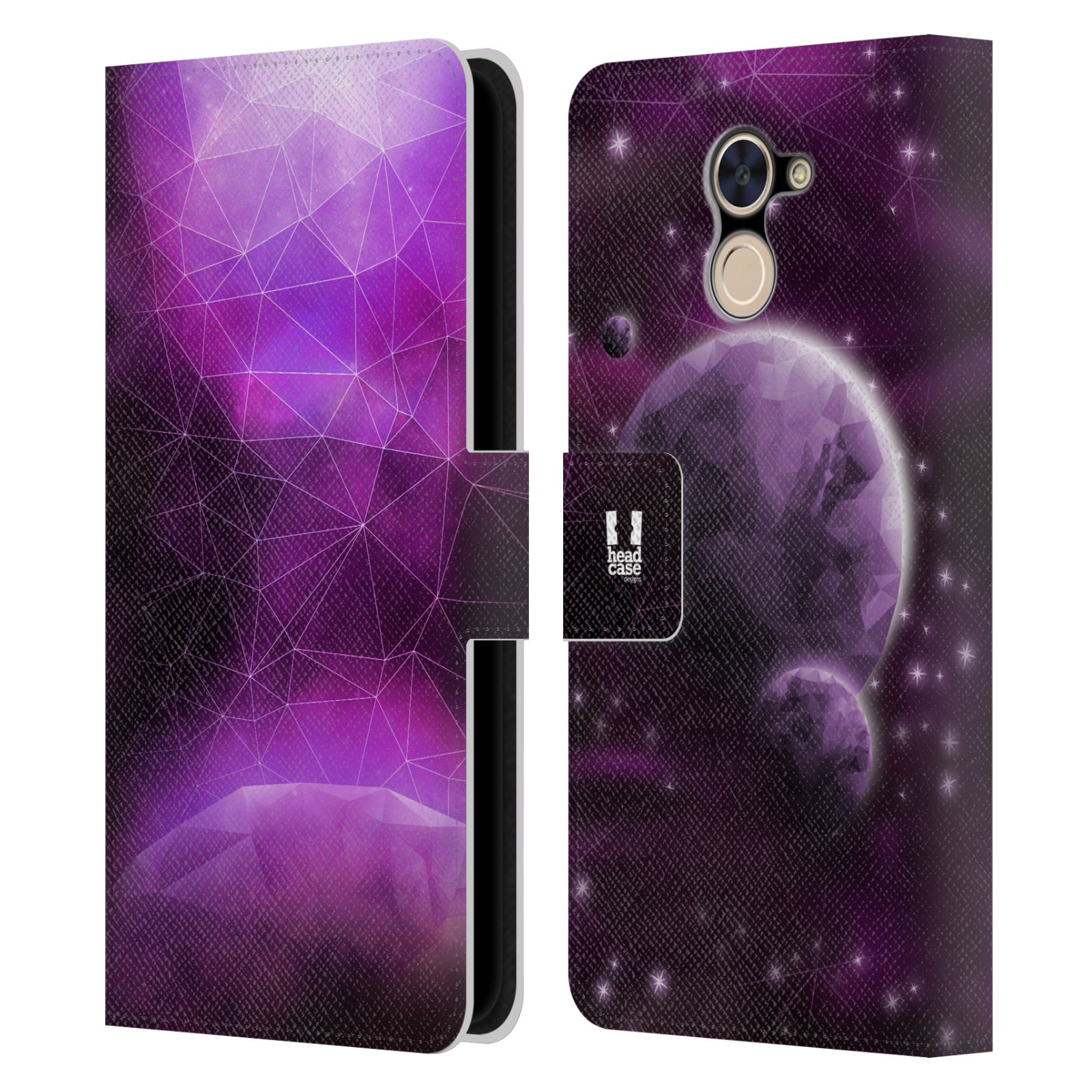 Pouzdro na mobil Huawei Y7 / Y7 Prime - Head Case - planeta vesmír fialová