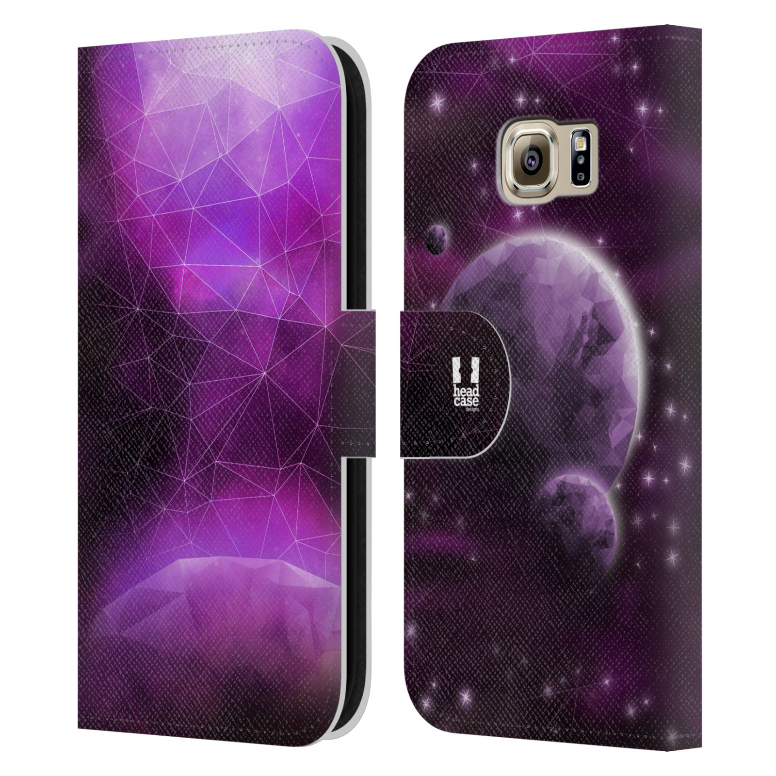 Pouzdro pro mobil Samsung Galaxy S6 - Vesmírné planety fialová