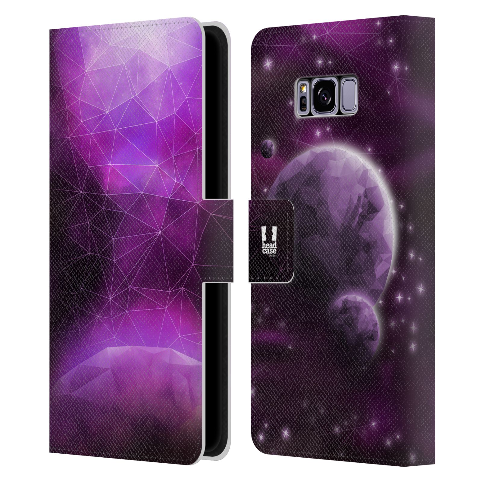 Pouzdro pro mobil Samsung Galaxy S8+  Vesmírné planety fialová
