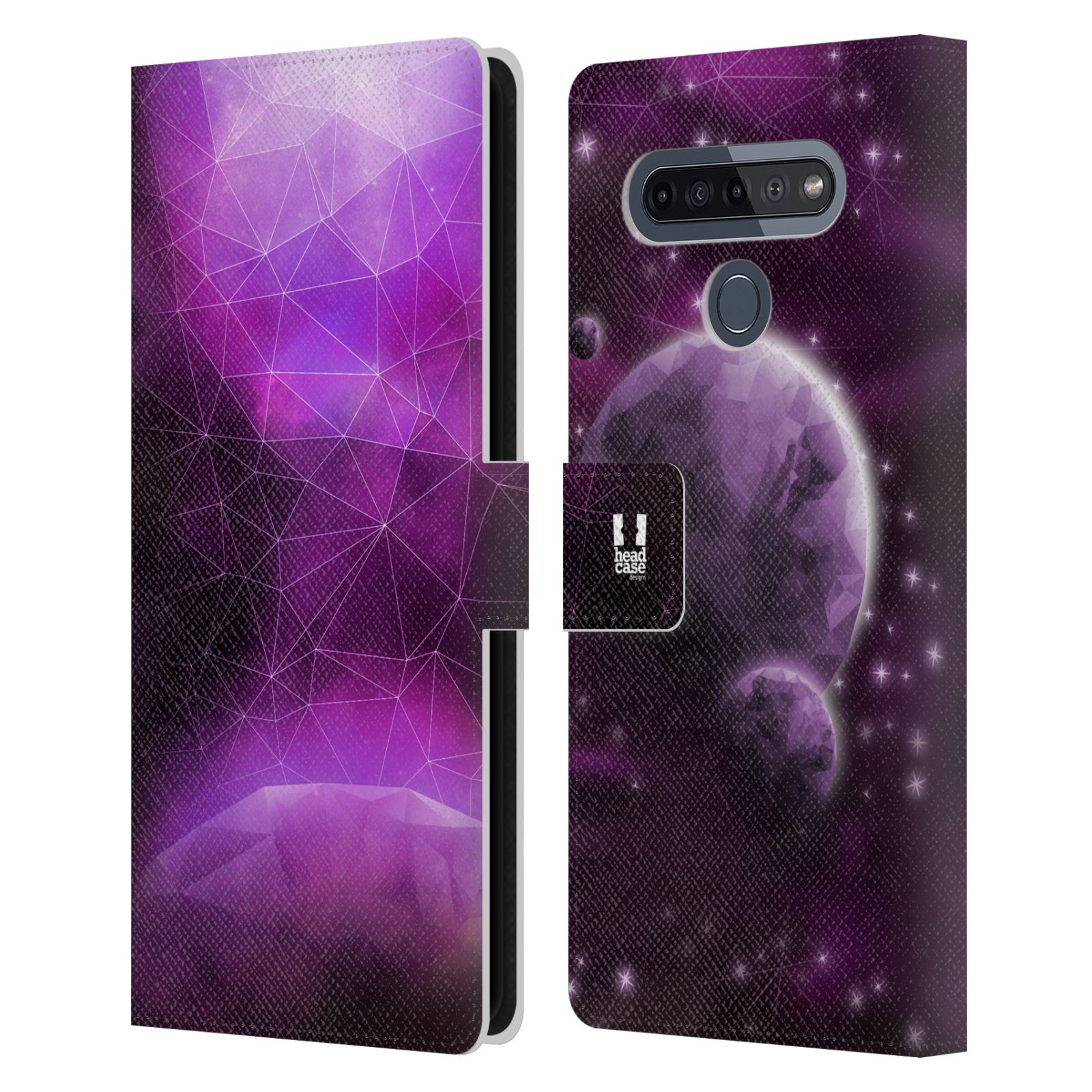 Pouzdro pro mobil LG K51s  - Vesmírné planety fialová