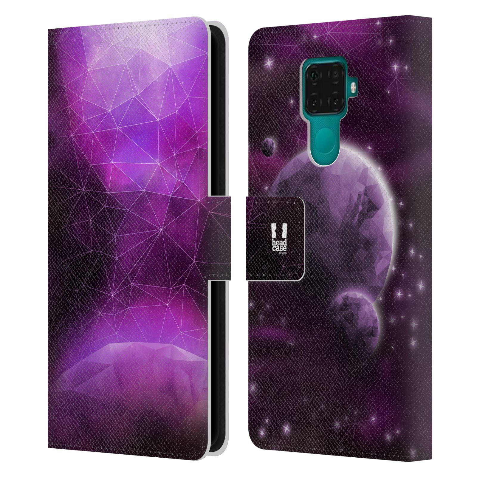 Pouzdro pro mobil Huawei Mate 30 LITE - Vesmírné planety fialová