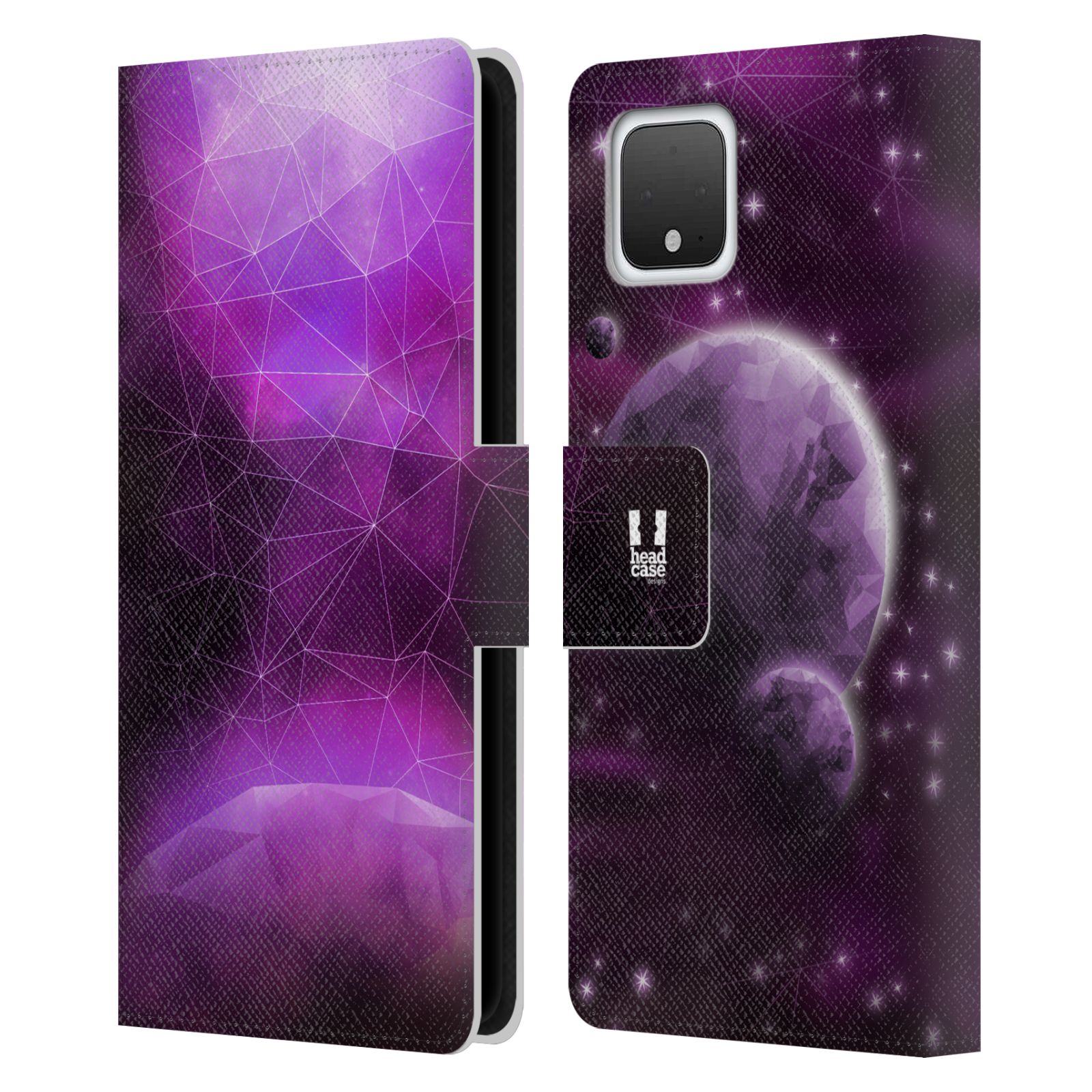 Pouzdro pro mobil Google Pixel 4  - Vesmírné planety fialová