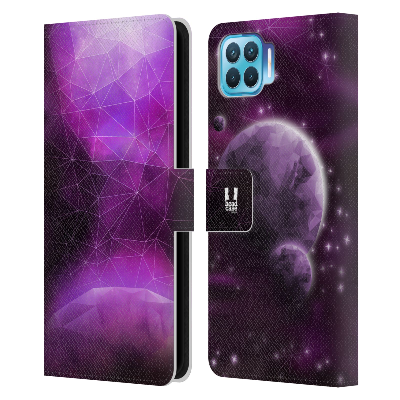 Pouzdro pro mobil Oppo Reno 4 LITE  - Vesmírné planety fialová