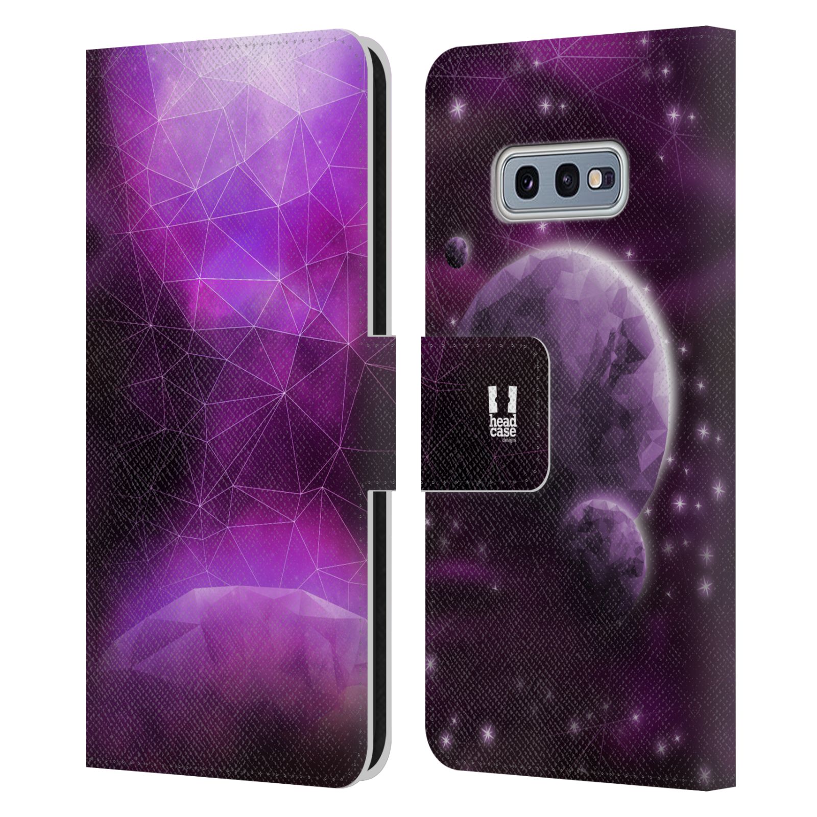 Pouzdro pro mobil Samsung Galaxy S10e  - Vesmírné planety fialová