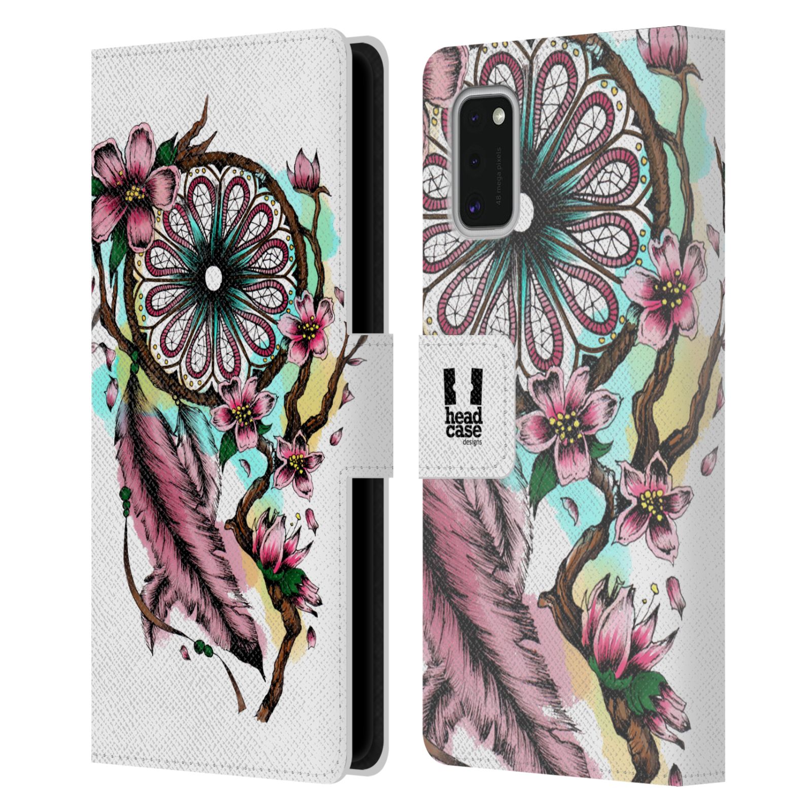 Pouzdro pro mobil Samsung Galaxy A41 - Květinový vzor lapač snů