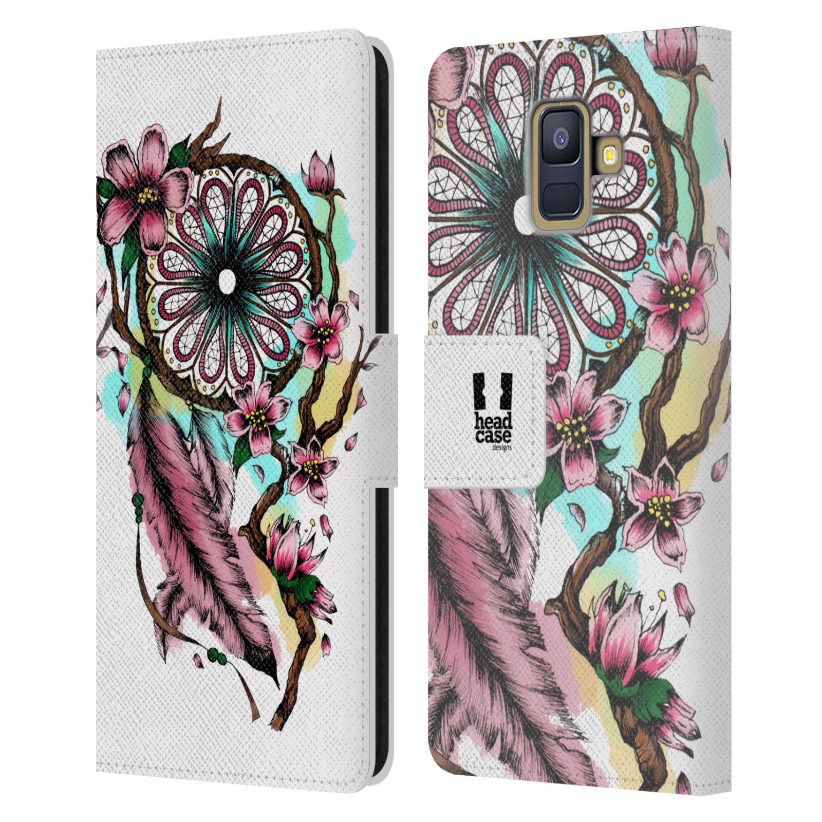 Pouzdro pro mobil Samsung Galaxy A6 2018 - Květinový vzor lapač snů