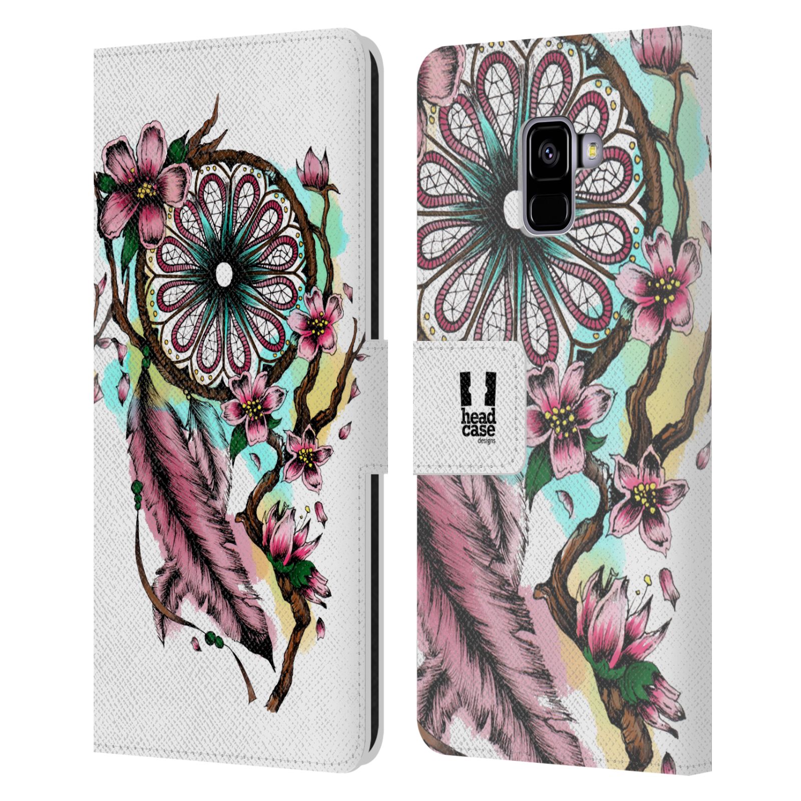 Pouzdro pro mobil Samsung Galaxy A8+ 2018 - Květinový vzor lapač snů