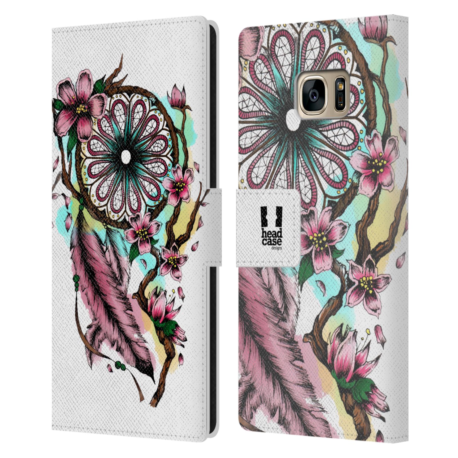 Pouzdro pro mobil Samsung Galaxy S7 EDGE - Květinový vzor lapač snů