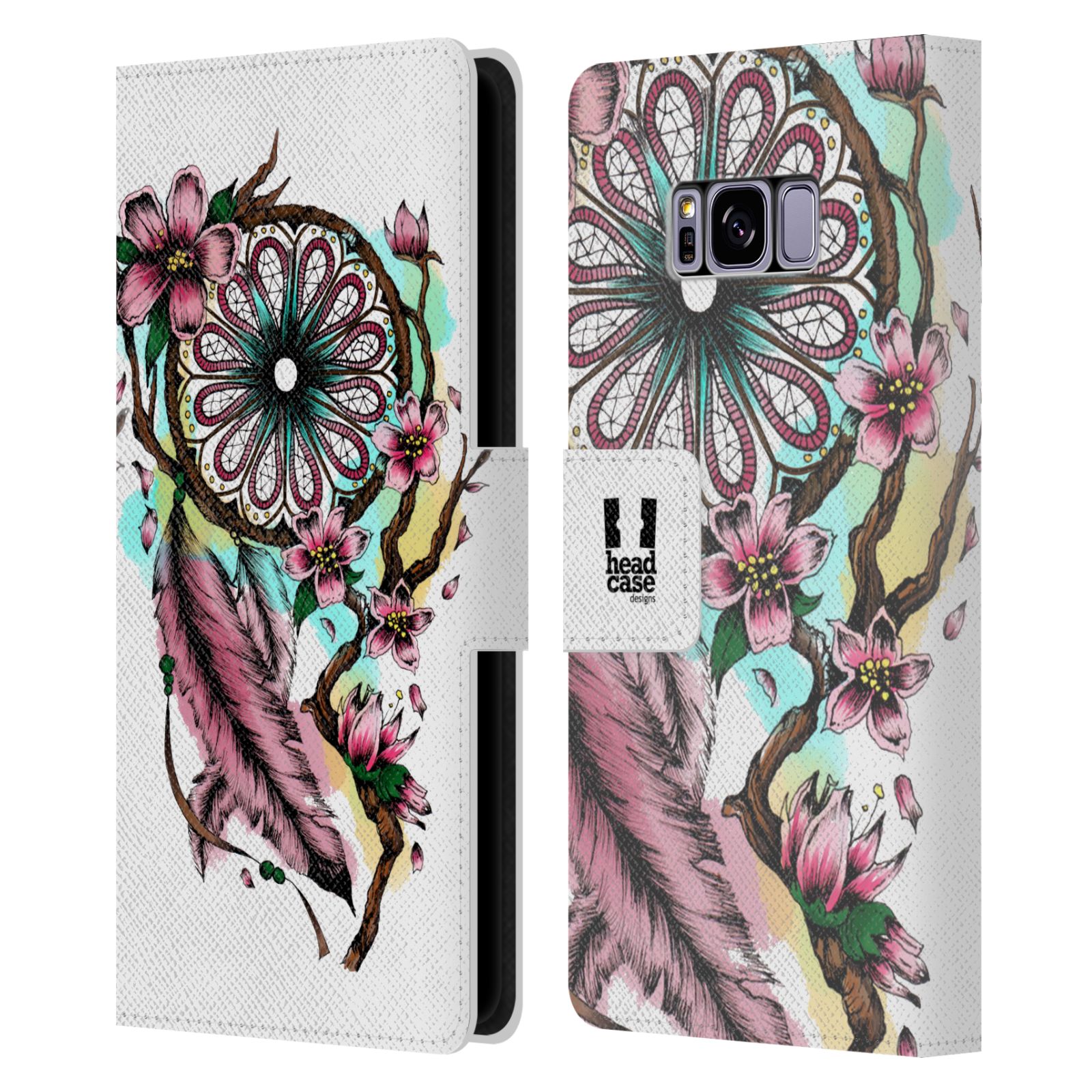 Pouzdro pro mobil Samsung Galaxy S8 - Květinový vzor lapač snů
