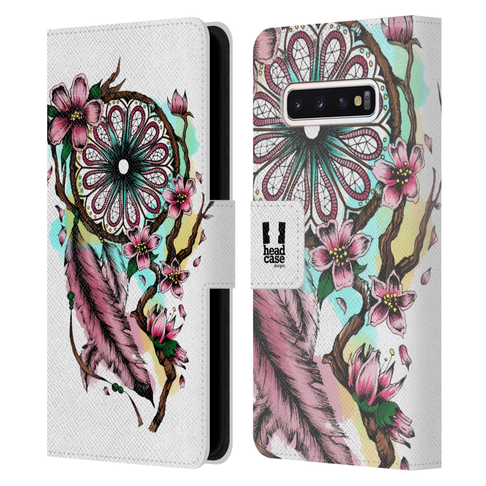 Pouzdro pro mobil Samsung Galaxy S10 - Květinový vzor lapač snů