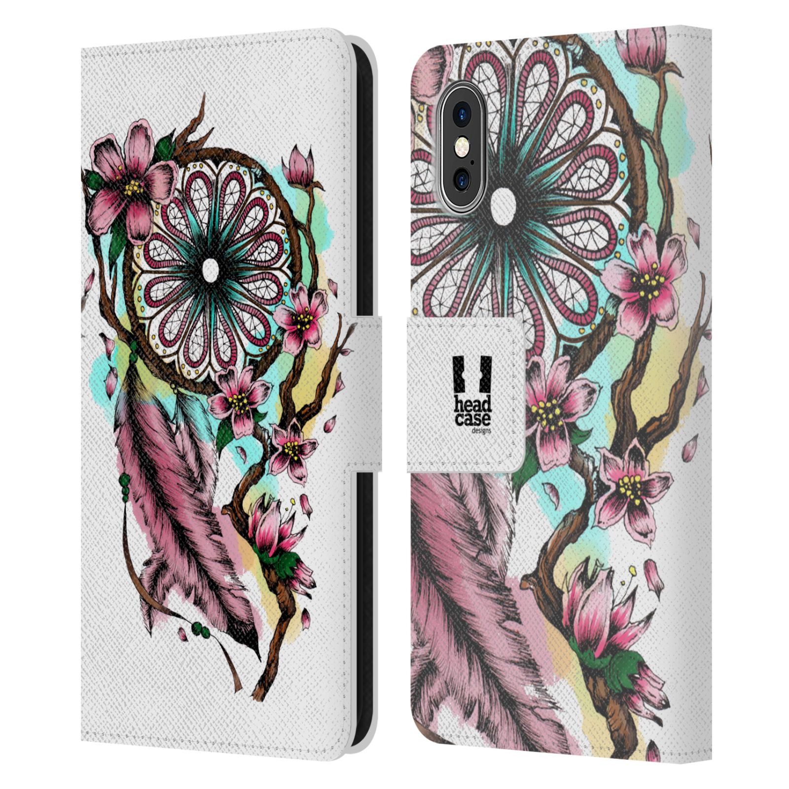 Pouzdro pro mobil Apple Iphone X / XS - Květinový vzor lapač snů