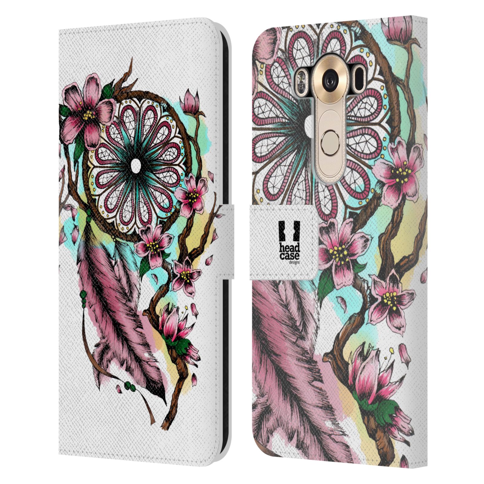 Pouzdro na mobil LG V10 - Head Case - Lapač snů květy fialová