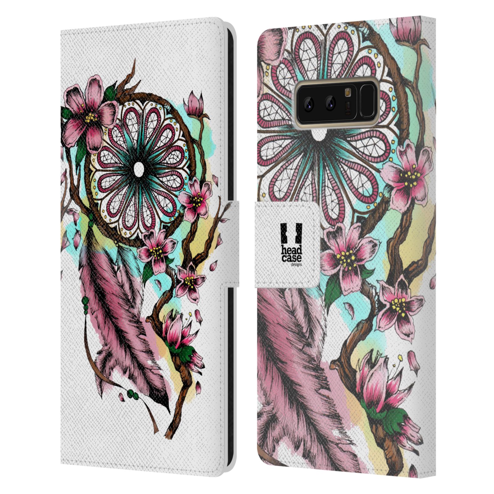 Pouzdro pro mobil Samsung Galaxy Note 8  - Květinový vzor lapač snů