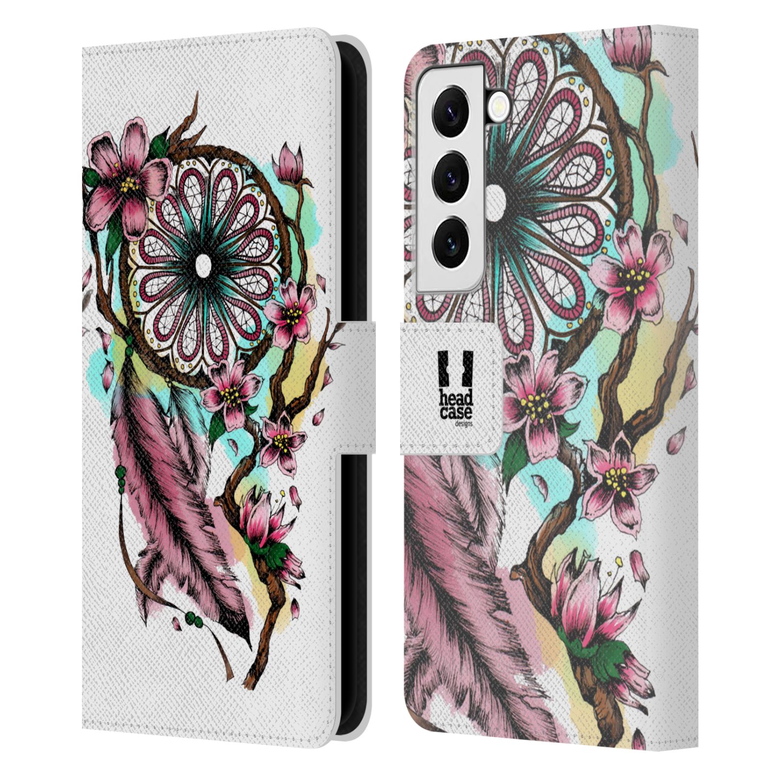 HEAD CASE Pouzdro pro mobil Samsung Galaxy S22 5G - Květinový vzor lapač snů