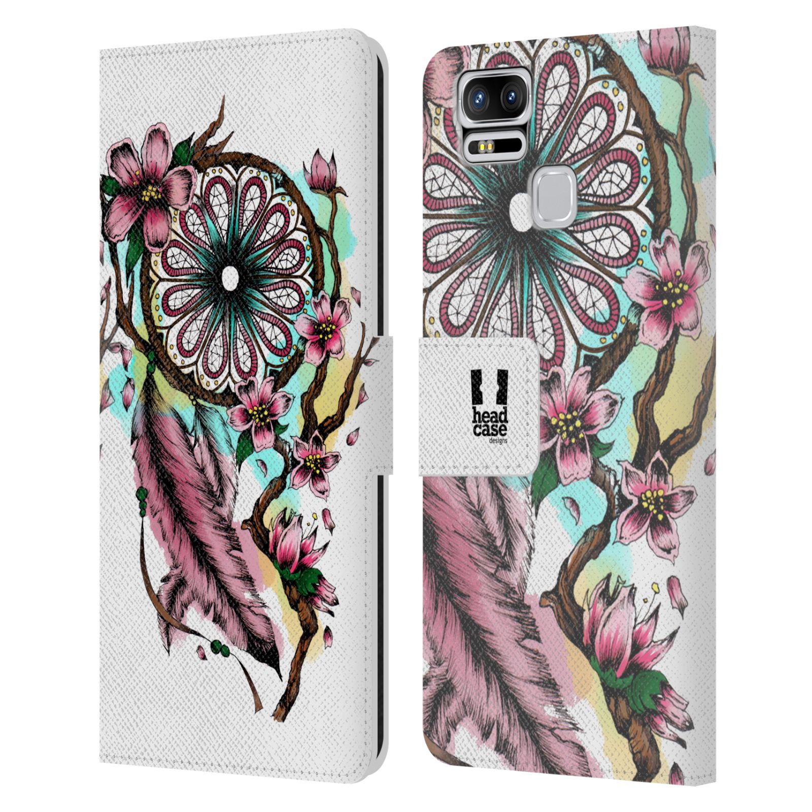 Pouzdro na mobil Asus Zenfone 3 Zoom ZE553KL - Head Case - Lapač snů květy fialová