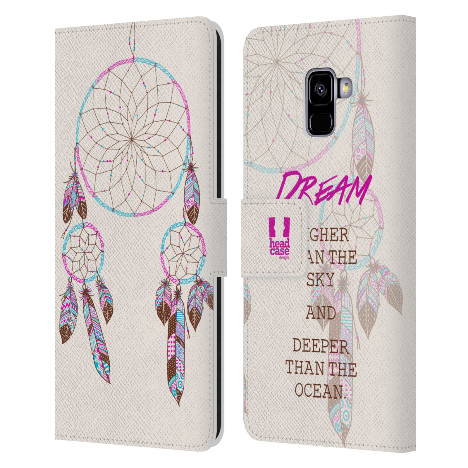 Pouzdro na mobil Samsung Galaxy A8 PLUS 2018 - Head Case - Lapač snů fialová dream